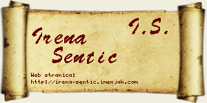 Irena Sentić vizit kartica